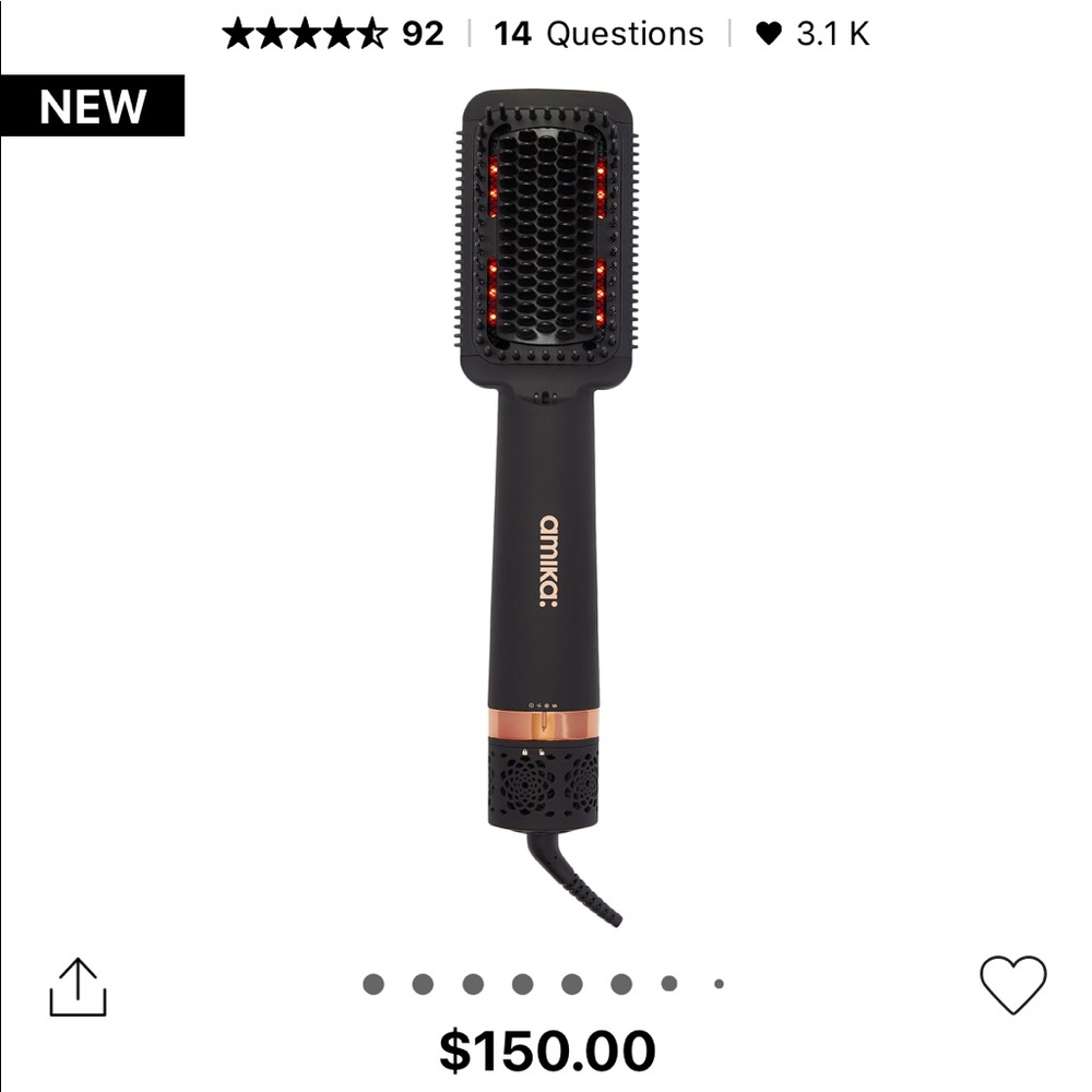 AMIKA Double Agent 2-in-1 Straightening Blow Dryer Brush (hair tool)